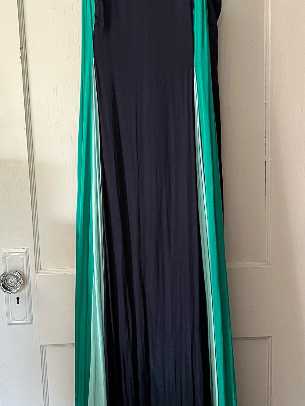 Banana Republic Navy Blue and Green Maxi Dress Sz XS/S